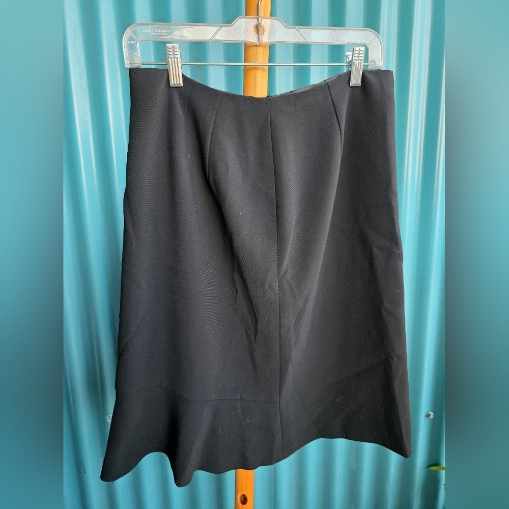 Talbots Black Midi A-Line Skirt for Work Petite 10